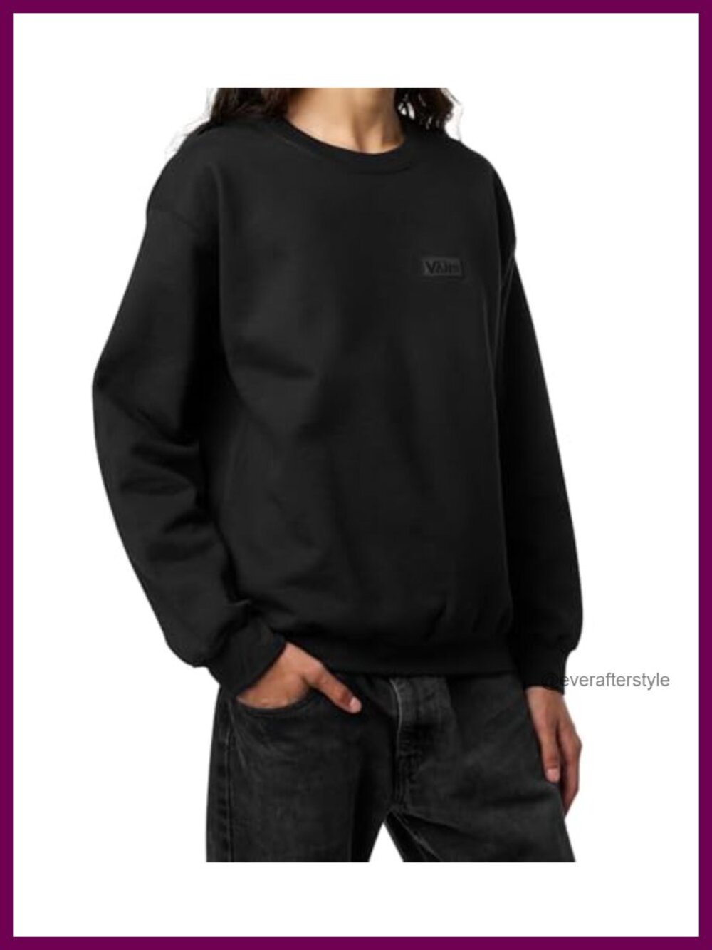 Unisex Crew Neck Long Sleeve Pullover Sweatshirt Cotton Polyester
